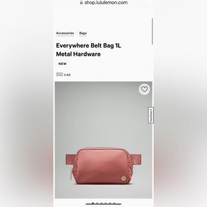 New Lululemon belt bag